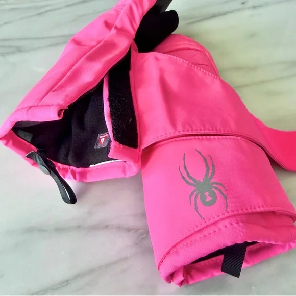 Spyder•Girls Cubby Ski Mittens•LIKE NEW•Hot Pink• - Picture 10 of 12